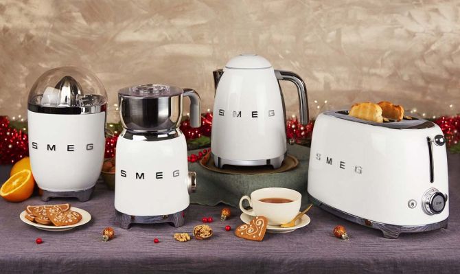 Smeg czajnik elektryczny, biały - Bazylia.pl
