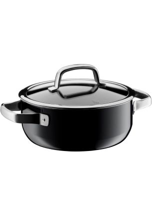 Niski garnek z pokrywką 20 cm (czarny) Fusiontec Mineral WMF