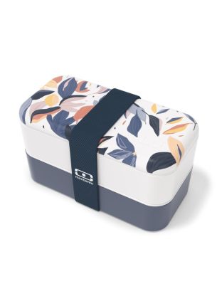 Lunchbox Bento Original Graphic Blue Vegetal Monbento