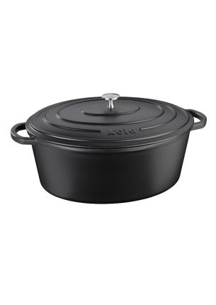 Brytfanka owalna 6,5 l (czarna) Calido Kela