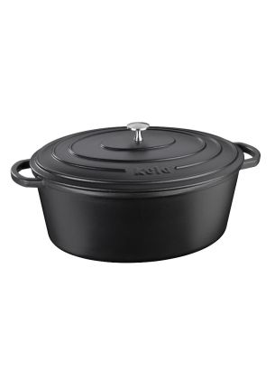 Brytfanka owalna 9,3 l (czarna) Calido Kela