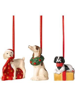 Zestaw 3 ozdób choinkowych Pieski Nostalgic Ornaments Villeroy & Boch