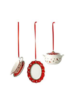 Ozdoby choinkowe, serwis (3 szt., biało-czerwone) Toy‘s Delight Decoration Villeroy & Boch