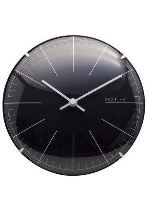 Zegar ścienny/stojący (czarny) Big Stripe Mini Dome Nextime