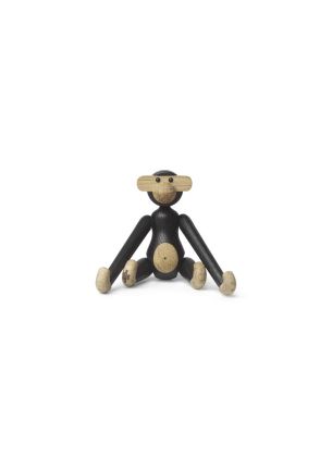 Figura, zabawka drewniana (9 cm) czarna Małpka Kay Bojesen