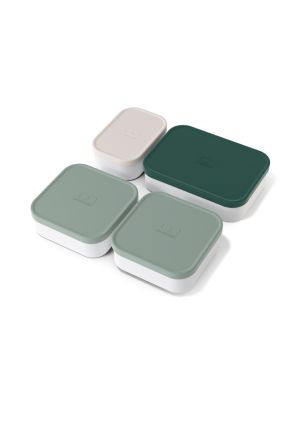 Zestaw 4 pojemników Extra Green do lunchboxów Original Monbento