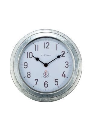 Zegar ogrodowy (biało-srebrny) Poppy Nextime