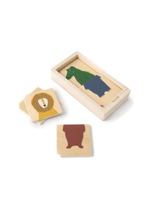 Drewniane puzzle w pudełku Zwierzęta Trixie Baby