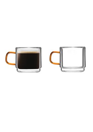 Zestaw 2 filiżanek do espresso z podwójnymi ściankami (80 ml) Amber Vialli Design