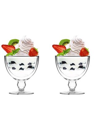 Zestaw 2 pucharków do deserów z podwójną ścianką (250 ml) Amo Vialli Design