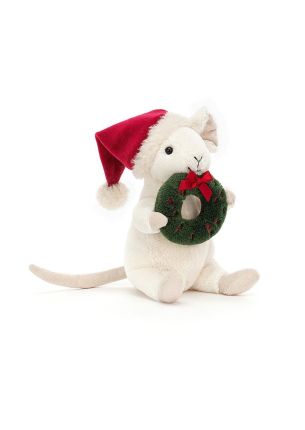 Maskotka Świąteczna Myszka z wieńcem JellyCat