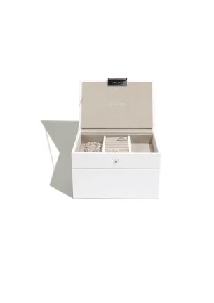 Pudełko na biżuterię podwójne (białe) Mini Stackers