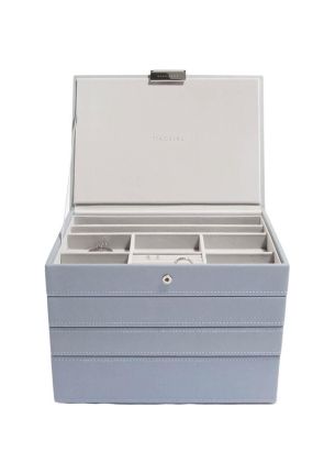 Pudełko na biżuterię 4-częściowe (ciemnoniebieskie) Classic Stackers