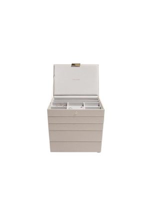 Pudełko na biżuterię 5-częściowe (beżowe) Classic Stackers