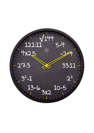 Zegar ścienny (czarny) Maths Nextime