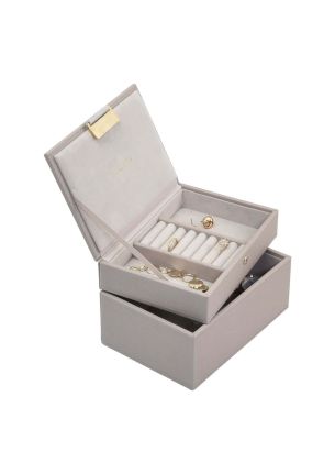 Pudełko na biżuterię 2-poziomowe (taupe) Mini Classic Stackers