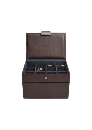 Pudełko na zegarki i spinki do mankietów (brązowe) Mini Stackers