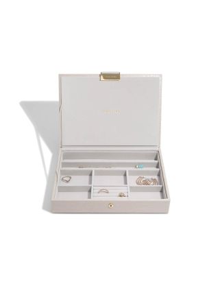 Pudełko na biżuterię pojedyncze (beżowoszare) Crocs Classic Stackers
