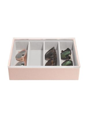 Organizer na okulary z pokrywką (różowy) Classic Stackers