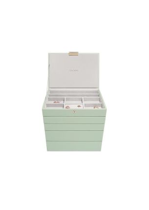 Pudełko na biżuterię 5 el. (jasnozielone) Classic Stackers