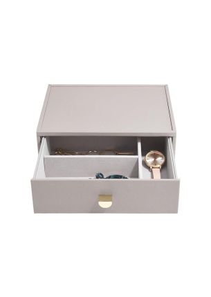 Pudełko na biżuterię z szufladą (taupe) Classic Stackers
