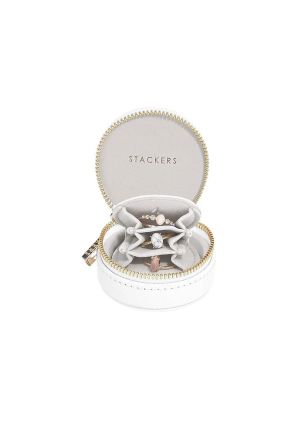 Pudełko podróżne na biżuterię (białe) Oyster Mini Stackers