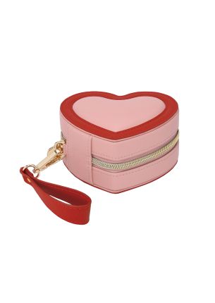Pudełko podróżne na biżuterię (różowe) Heart Stackers