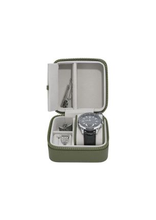 Etui podróżne na biżuterię i zegarek (zielone) Canvas Stackers