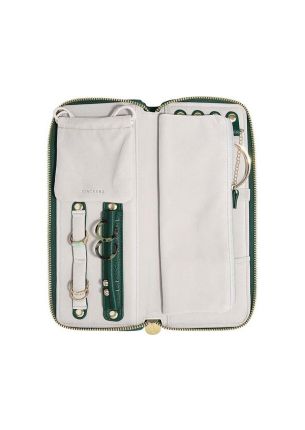 Etui podróżne z miejscem na pierścionki (szmaragdowe) Classic Stackers
