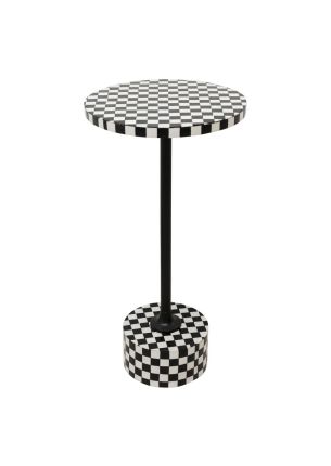 Stolik Domero Chess KARE Design czarno-biały 25 cm
