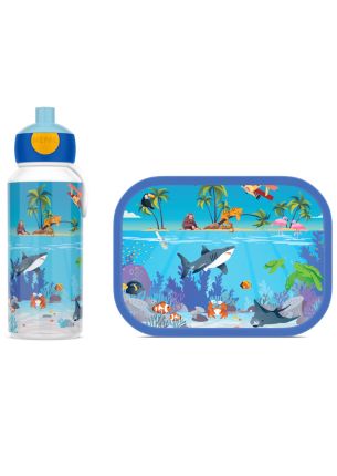 Zestaw bidon + lunchbox Tropical Ocean Campus Mepal