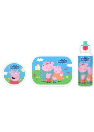 Zestaw bidon + lunchbox + pojemnik Świnka Peppa Campus Mepal