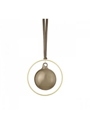 Zestaw 4 bombek szklanych (coffee  brass) Kitai Blomus