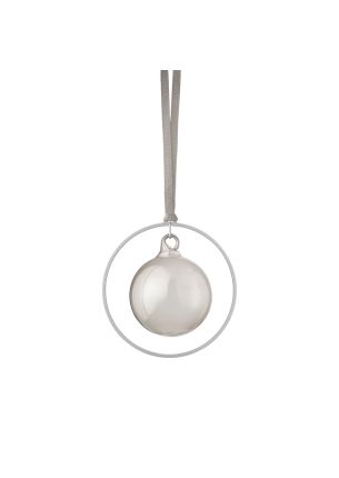 Zestaw 4 bombek szklanych (smoke  silver) Kitai Blomus