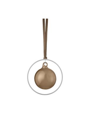 Zestaw 4 bombek szklanych (coffee  silver) Kitai Blomus