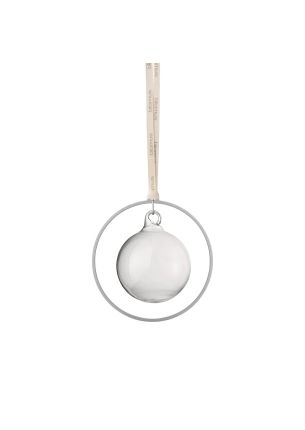 Zestaw 4 bombek szklanych (clear  silver) Kitai Blomus