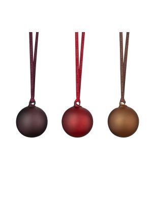 Zestaw 6 bombek (midn plum/port/rust brown) Juhla Blomus