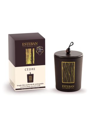 Świeca zapachowa (180 g) Cedre + ceramiczna przykrywka Esteban