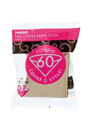 Filtry papierowe 100 szt. (brązowe) Misarashi V60-01 Hario