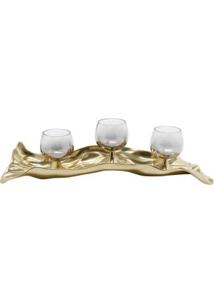 Świecznik na tealighty Jade (złoty) Kare Design