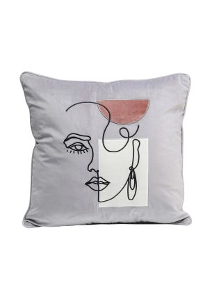Poduszka dekoracyjna (45 x 45 cm, szara) Mademoiselle Kare Design