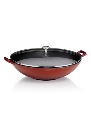 Wok z pokrywką 4 l (czerwony) Calido Kela