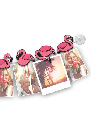 Klamerki do zdjęć ClipIt Mustard (Flamingi)