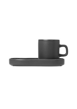 Kubek do espresso + tacka (ciemnozielone) Pilar Blomus