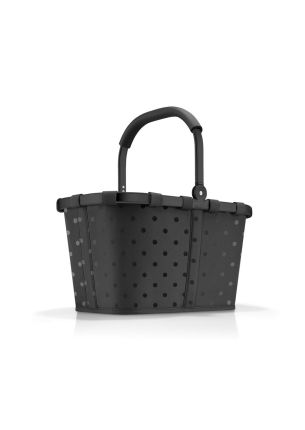 Koszyk Carrybag Frame Glossy dots black Reisenthel