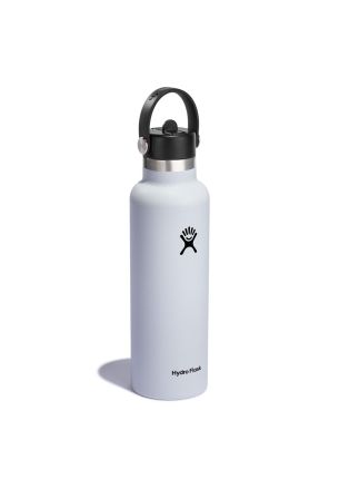 Butelka termiczna (621 ml) Standard Mouth Flex Straw Cap White Hydro Flask