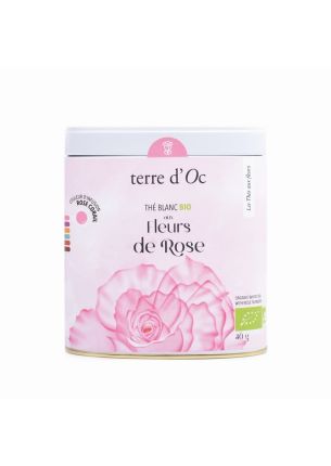 Herbata biała w ozdobnej puszce 40 g Fleurs de Rose terre d'Oc
