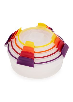Zestaw 4 pojemników okrągłych Multicolor Nest Lock Joseph Joseph