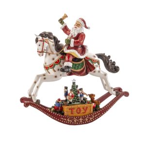Pozytywka Świety Mikołaj na koniu na biegunach (31 cm) Lamart