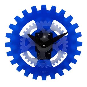 Zegar ścienny (niebieski) Moving Gears Nextime